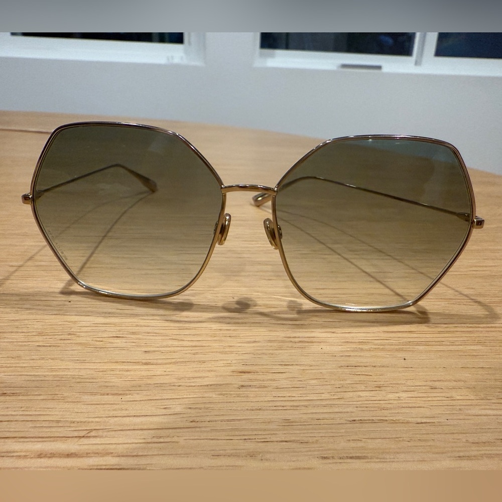 Christian Dior Gold Geometric Sunglasses
